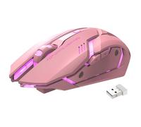 Streaming Mouse - Ratón Inalámbrico Silencioso Para Juegos De PC, RGB Con Botones Laterales | Ratón USB Recargable Para Ordenador Portátil, Hardware Para Juegos, Diseño Ergonómico, Plug And Play, Port