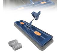 Streamline Mop, 2024 Large Flat Mop, Strealinem Mop with Flat Mop Pads, Large Flat Mop with Dewatering Scraper, Self Wringing 360 Flat Mop, Microfiber Flat Mop for Wet and Dry, Blue