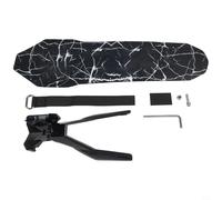 Streamlined Mountain - Instalación de tija de sillín/asiento sin herramientas, color negro, protector trasero para bicicleta, guardabarros con juego de bicicleta Pp5 guardabarros de plástico para