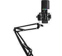 Streamplify MIC ARM Micrófono de Estudio Cardioide RGB con Brazo de Montaje Negro