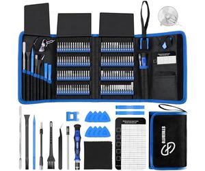STREBITO Juego de destornilladores de precisión electrónica de 142 piezas con kit de herramientas de reparación magnética de 120 puntas para iPhone, MacBook, computadora, laptop, PC, tableta, PS4