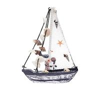 streeHerjjkeA1, Modelo velero Decoración madera modelo mano náutico barco Decoración Velero Náutico modelo decorativo perfecto para decoración vacaciones mar playa modelo veleros madera con red pesca