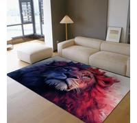 Street Art 180x240cm Graffiti Alfombra Pop Soft lavable Alfombrilla for salon Wildlife Theme antideslizante resistente a las manchas Tapete Colorful Lion estampado Thin Large cocina Laundry Room