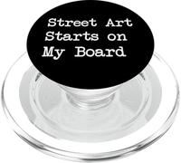 Street Art Starts on My Board Citas divertidas de arte patinador PopSockets PopGrip para MagSafe