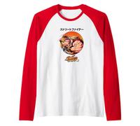 Street Fighter Oficial Arcade Fighting Juego | PAPL3794 Camiseta Manga Raglan