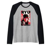 Street Fighter Oficial Arcade Fighting Juego | PAPL3807 Camiseta Manga Raglan