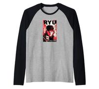Street Fighter Oficial Arcade Fighting Juego | PAPL3809 Camiseta Manga Raglan