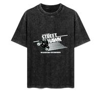 Street Hawk Retro 80S TV Tele Show Motor Bike Men's T-Shirt Unisex Black Cotton Hip Hop Print tee Shirts L