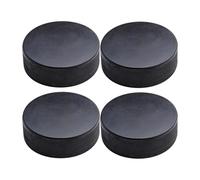Street Hockey Balls - 4 Pack Indoor Training Pucks, 3-Inch Diameter, 1-Inch Thickness, Regulation Size | Indoor Sport Supplies for Driveway, Practice Hockey Gear, Skating and shoting Drill Accessory