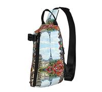Street in Paris Town Street In Paris Town Diagonally Sling Bag, Crossbody Sling Backpack Shoulder Chest Bag para Mujeres Hombres, Travel Hiking Daypack