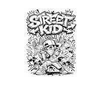 Street Kid Vol. 1: Graffiti Style Coloring Book for Kids, Teens, and Adults: Urban Street Art Designs, Cool Characters, and Creative Lettering for All Skill Levels