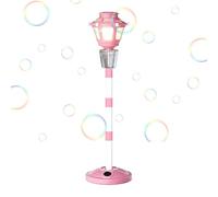 Street Light Bubble Machine For Kids | Rechargeable Outdoor Bubble Blower With Music & Lights, Summer Party Toy | Automatic Bùbble Maker For Backyard Beach Pool Birthday Wedding School Activities