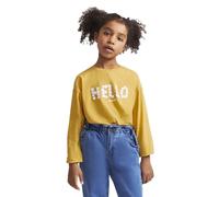 Street Monkey Camiseta de Manga Larga con Corte Oversize y Lettering con Textura de Borreguito en el Pecho | Color: Mostaza | Talla: 16 años