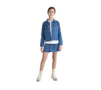 Street Monkey Cazadora vaquera clasica con cuello con solapa, cierre de botones metalicos y bolsillos en el pecho | Color: Denim medio | Talla: 12 años