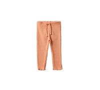 Street Monkey Legging de bebé para niña diseño Ajustado en Tejido canalé con Cintura elástica Detalle de Volante en el Tobillo Ideal para Uso Diario | Color: Caldera | Talla: 18 Meses