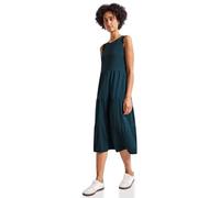 Street One 1408844 Vestido de Punto con Volantes, Azul Marea, 46 Mujeres