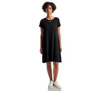 Street One 1408929 Vestido de Camiseta en Color Liso, Negro, 36 Mujeres