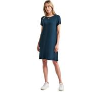 Street One 1408929 Vestido Tipo Camiseta en Color Liso, Azul Marea, 36 para Mujer