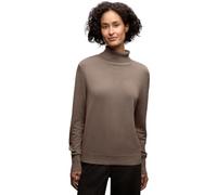 Street One 3015549 - Jersey básico de Cuello Alto, Seda marrón, 42 para Mujer