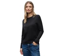 Street One 3017257 Jersey con Detalle de Botones, Negro, 48 para Mujer
