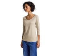 Street One 3116816 Camiseta básica con Manga 3/4, Beige, 40 Mujeres