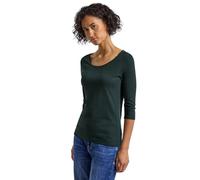 Street One 3116816 Camiseta básica con Manga 3/4, Evernight Green, 36 Mujeres