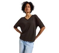 Street One 3225530 Camiseta de Punto con Cuello en V, Deep Roast Brown, 36 Mujeres