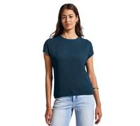 Street One 3226124 Camiseta de Mezcla de Textura, Azul Marea, 36 Mujeres