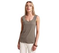 Street One 3226265 Top con Escote corazón, Dark Tumbled Beige, 46 Mujeres