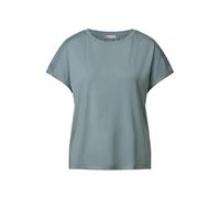 STREET ONE 3226969 Camiseta de Punto con Detalle de Malla, Arona Blue, 38 Mujeres
