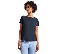 Street One 3226969 Camiseta de Punto con Detalle de Malla, Deepwater Blue, 38 Mujeres