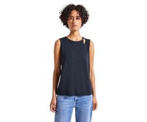 STREET ONE 3227122 Top con Corte y Detalle, Deepwater Blue, 40 Mujeres