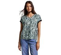 Street One 3227178 Camisa Estampada con Cuello en V, Azul Arona, 46 para Mujer