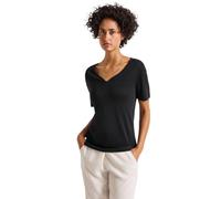 Street One 3227205 Camiseta con Cuello de corazón, Negro, 40 para Mujer