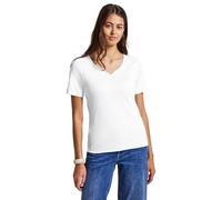 Street One 3227205 Camiseta con Escote corazón, Blanco, 46 Mujeres