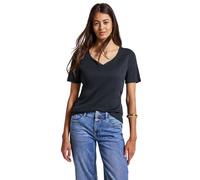 Street One 3227205 Camiseta con Escote corazón, Deepwater Blue, 46 Mujeres