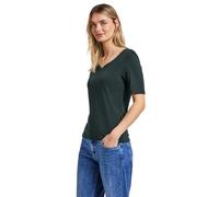 Street One 3227205 Camiseta con Escote corazón, Evernight Green, 40 Mujeres