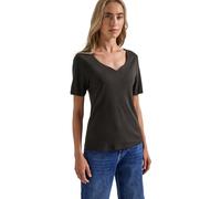 Street One 3227205 Camiseta con Escote corazón, marrón extraoscuro, 36 Mujeres