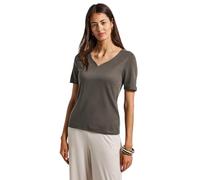 Street One 3227205 Camiseta con Escote corazón, Nomad Brown, 46 Mujeres