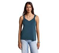 Street One 3227285 Top de Aspecto de Seda con Nudo, Azul Marea, 40 Mujeres