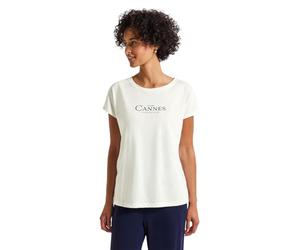 STREET ONE 3227317 Camiseta con Palabra de Aluminio, Blanco Crudo, 48 Mujeres