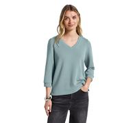 Street One 3227354 Camiseta de Aspecto de Seda con Fruncido, Arona Blue, 36 Mujeres