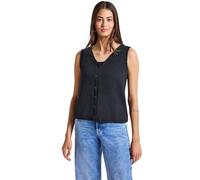 Street One 3227395 Top con Textura con Botones, Deepwater Blue, 44 Mujeres