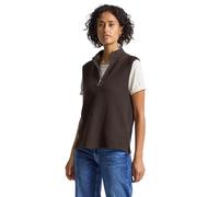 Street One 3227566 Camiseta de Cuello Alto con Cremallera, Deep Roast Brown, 42 Mujeres