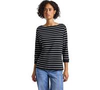 Street One 3227723 Camiseta básica a Rayas, Negro, 36 Mujeres