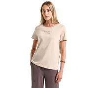 Street One 3227732 Camiseta con Estampado, Beige Arena Lisa, 40 para Mujer