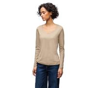 Street One 3228039 Camiseta con Escote corazón, Beige Sanded, 48 Mujeres