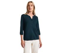 Street One 3228115 Camiseta de Punto con Cuello Abierto, Azul Marea, 38 Mujeres