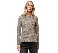 Street One 3228335 Camiseta de Punto con Efecto Leopardo, Beige Arenado, 48 Mujeres