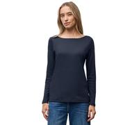 Street One 3228737 Camisa básica de Manga Larga, Azul Oscuro, 42 para Mujer